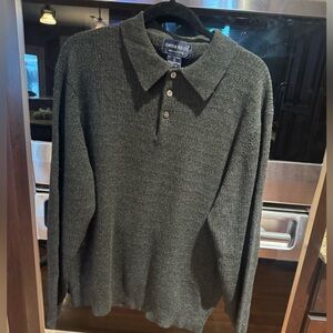 Dark Gray/Green Cashmere Sweater